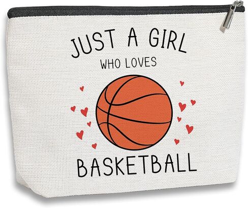 Basketball Gifts, Basketball Gifts for Girls, Basketball Stuff, Gift for Bestie Sister Daughter Girls Sister Friend Women, basketball Decor, Travel Toiletry Makeup Zipper Pouch Just a Girl Who Loves in Kuwait