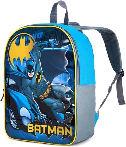 Fast Forward Batman Backpack for Kids 15" | Cool Batman Bookbag for Boys | Padded Straps & Large Zip Compartment | Batman Back to School Supplies in Kuwait