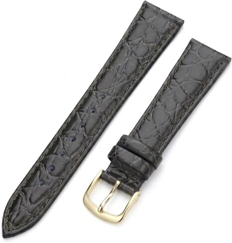 Hadley-Roma Men's MSM717RA 160 16-mm Black Crocodile Grained Leather Watch Strap in Kuwait