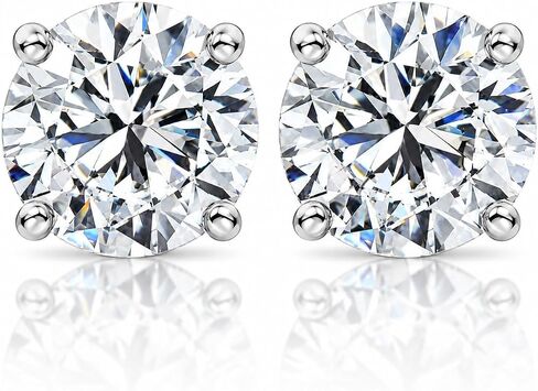 1 1/2Ct TW Diamond Studs in 14k White or Yellow Gold Lab Grown in Kuwait