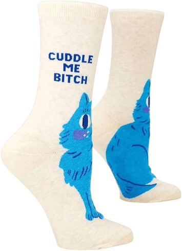 Blue Q Women's Funny Crew Socks ~ Cats! (fit shoe size 5-10) in Kuwait