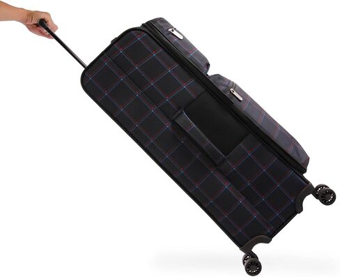 Original Penguin Norton 3pc Expandable Suitcase Set with Spinner Wheels, Navy Plaid, One Size in Kuwait