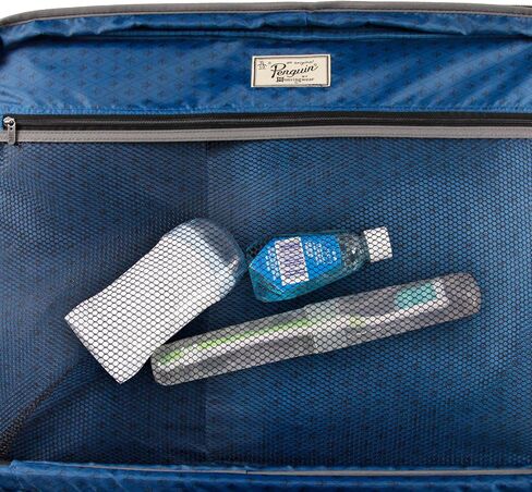 Original Penguin Norton 3pc Expandable Suitcase Set with Spinner Wheels, Navy Plaid, One Size in Kuwait