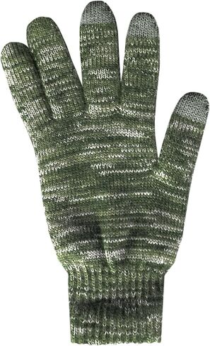 Quietwear Men's 2 Layer Knit Glove with Texting Fingers in Kuwait