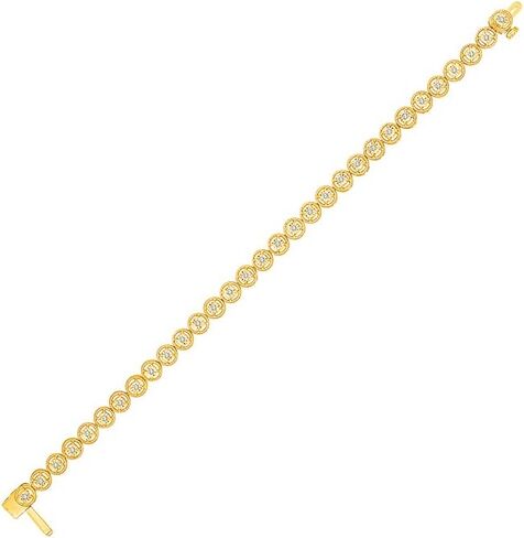 ARAIYA FINE JEWELRY 10K Gold or Sterling Silver Round Diamond Tennis Bracelet (1/2 cttw, I-J Color, I2-I3 Clarity), 7" in Kuwait