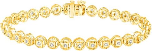 ARAIYA FINE JEWELRY 10K Gold or Sterling Silver Round Diamond Tennis Bracelet (1/2 cttw, I-J Color, I2-I3 Clarity), 7" in Kuwait
