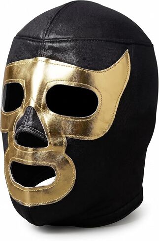 Gold Demon Adult Lucha Libre Wrestling Mask (pro-fit) Costume Wear - Black/Gold in Kuwait