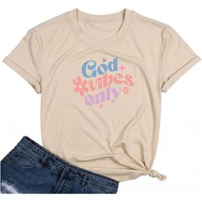 Women Faith T-Shirt Christian Inspirational Shirt Summer Causal Dandelion Graphic Tees for Religious Gift in Kuwait