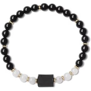 COAI Black Tourmaline Stone Beaded Bracelet in Kuwait