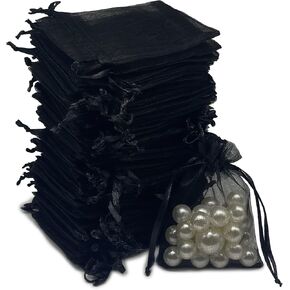 SIAGCRAW 100PCS Mixed Color Organza Bags, 4x6 inches Small Mesh Bag Drawstring, Little Gift Bags for Candy Jewelry Party Wedding Favor Small Presents in Kuwait