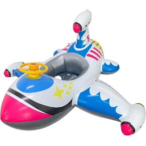 Sealive Baby Pool Float, Infant Seat Boat Inflatable Swimming Ring Trainer Waist Pool Float with Double Handle, Childrens' First Swim Floaties Bathtub Toys Pool Accessories for Kids Toddlers in Kuwait