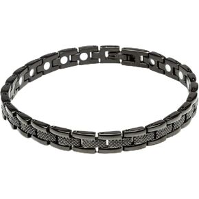 Thin Black Stainless Steel Magnetic Bracelet (8.5") in Kuwait