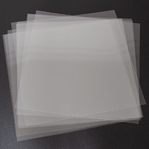 7.5Mil Blank Mylar Sheet (10 Pack), 12“ X 12" Clear Plastic Sheet, Clear Acetate Sheets for Cricut, Stencil Plastic Sheets for Cutting Machine, PET Stencil Material in Kuwait