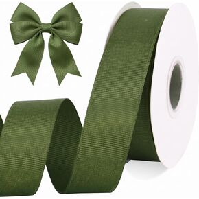 TONIFUL 100yds 1 Inch Grosgrain Ribbon White Solid Grosgrain Ribbon Roll for Gift Wrapping Hair Accessories Sewing DIY Bows Floral Wedding Decoration Valentine's Day Christmas Ribbons(1", White) in Kuwait