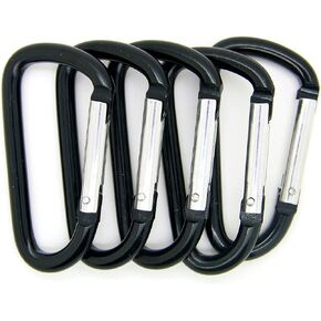 3" Aluminum Carabiner D Shape Buckle Pack, Keychain Clip, Spring Snap Key Chain Clip Hook Buckle in Kuwait
