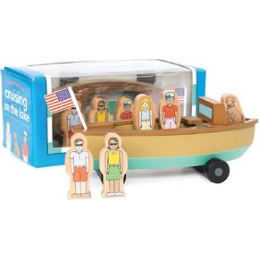 Jack Rabbit Creations Magnetic Lake Boat - 6-Piece Playset - Ages 3+ in Kuwait