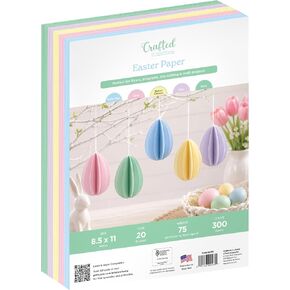 Printworks Easter Colored Paper, 5 Assorted Colors, Perfect for Holiday School and Craft Projects, 300 Sheets, 8.5" x 11" (00586) in Kuwait