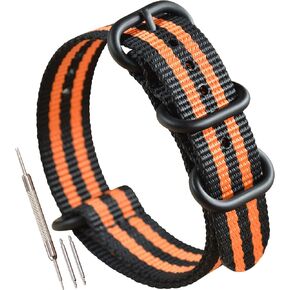 Thick Nylon Watch Strap Replacement 4 Rings Long(18 19 20 21 22 23 24 26mm) in Kuwait