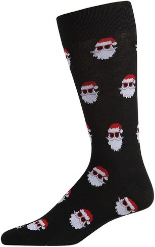 MeMoi Men's Festive Funny Santa Shades Novelty Crew Socks in Kuwait
