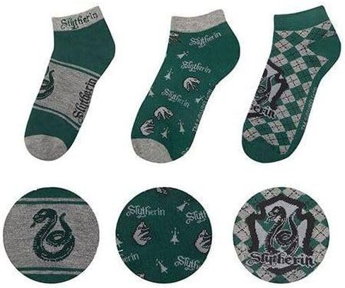 Cinereplicas Harry Potter - Ankle Socks Slytherin (Set of 3) - Official License in Kuwait
