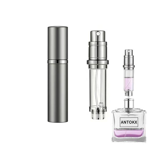 Travel Perfume Bottle Refillable Atomizer - 5ML Perfume Atomiser, Pocket Perfume Dispenser, Scent Pump Case, Leakproof Portable Perfume Sprayer for Women and Men (Black) in Kuwait