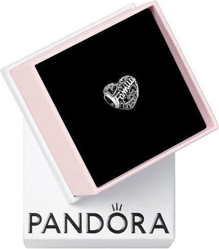 Pandora Pink Family Tree & Heart Dangle Charm - Bracelet Charm Moments Bracelets - Great Gift for Her - Sterling Silver with Pink Crystal - With Gift Box in Kuwait