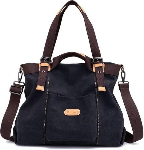 Women Hobo Handbags Canvas Casual Vintage Shoulder bag Daily Purse Tote Crossbody Shopper Bag in Kuwait