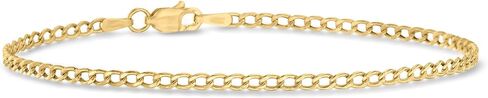 Canaria 2.3mm 10kt Yellow Gold Curb-Link Bracelet in Kuwait