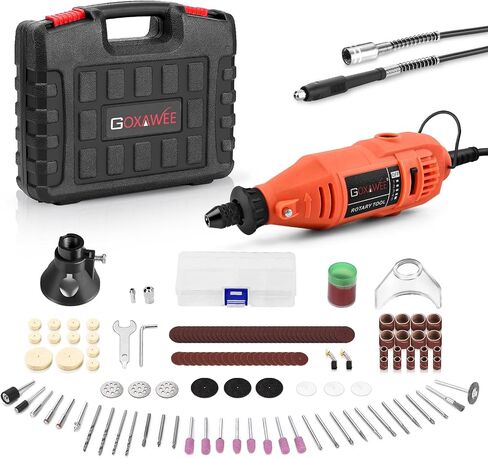 GOXAWEE Mini Cordless Rotary Tool Kit with 105pcs Accessories, USB Charging 5-Speed 18000rpm Multi-Purpose Art Craft Tool with 3.7V Li-ion Battery for Handmade Crafting and DIY Creations in Kuwait