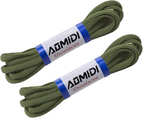 2 Pair Shoelaces Oval Half Round 1/4" Shoes Lace for Sneakers and Casual shoes Shoelaces Replacements in Kuwait