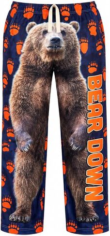 BRIEF INSANITY Chicago Football Pajama Pants - Soft Loose Fit Bear Down Football Pants for Men & Women (S-XXL) in Kuwait