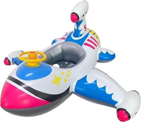 Sealive Baby Pool Float, Infant Seat Boat Inflatable Swimming Ring Trainer Waist Pool Float with Double Handle, Childrens' First Swim Floaties Bathtub Toys Pool Accessories for Kids Toddlers in Kuwait