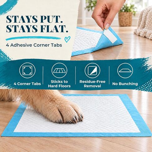 Puppy Pads XL - 24" x 36" Extra Large, Super Absorbent, Leak-Proof Dog Training Pee Pads - Waterproof, Non-Slip with Sticky Tapes, 6-Layer Protection, Odor Control (XL - 24" x 36" - 40ct) in Kuwait