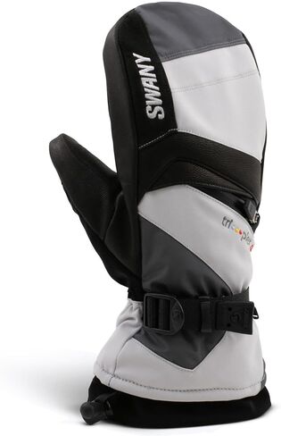 Swany Men's X-Change Sports Insulated Warm Durable Breathable Flexible Leather Winter Mittens in Kuwait