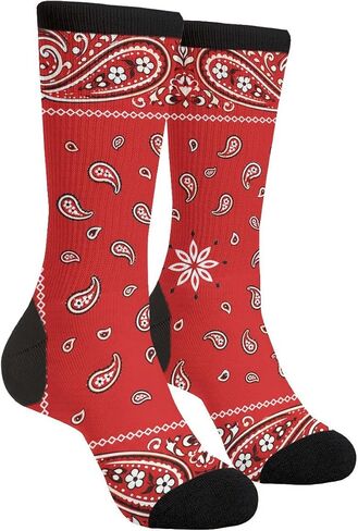 Yaateeh Elegant Flower Funny Novelty Socks Unisex Crazy Crew Dress Socks in Kuwait