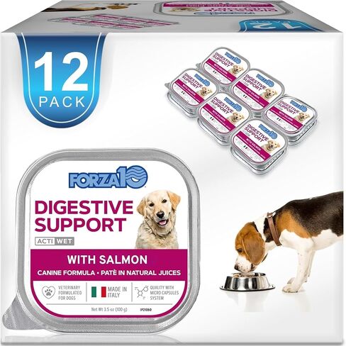 Forza10 Actiwet Canned Intestinal Dog Food, Wet Dog Food Fish Flavor, Gastro Intestinal Dog Food for All Breed and Adult Dogs with Intestinal Disorders, 32 Pack Case of 3.5 Ounce Each in Kuwait