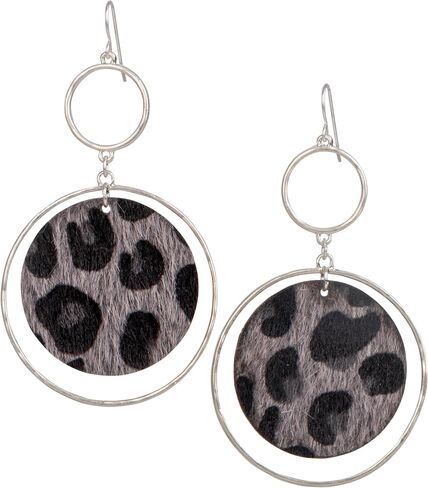 Trendy Leopard Snake Animal Print Boutique Statement Earrings Jewelry Hoop for Women in Kuwait