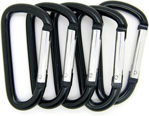 3" Aluminum Carabiner D Shape Buckle Pack, Keychain Clip, Spring Snap Key Chain Clip Hook Buckle in Kuwait