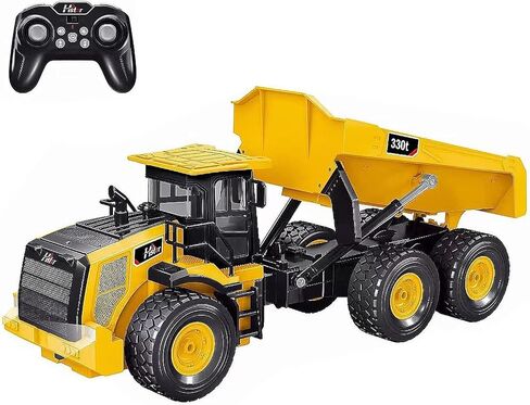 Remote Control Forklift,11 Channel Electric Rc Forklift Construction Toys,w/Boxes/Sound and Light Spray, Two Rechargeable Batteries & Charger, Engineering Car Toy Boy Gift in Kuwait