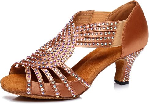 Pierides Women's 1920s Party Rhinestone Ballroom Dance Shoes Performance Wedding Dance Shoes in Kuwait