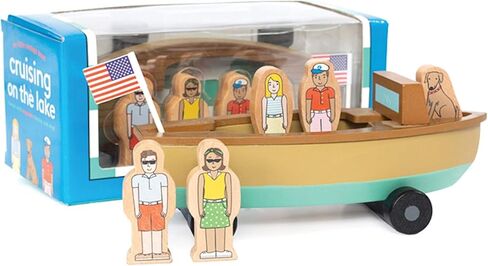 Jack Rabbit Creations Magnetic Lake Boat - 6-Piece Playset - Ages 3+ in Kuwait