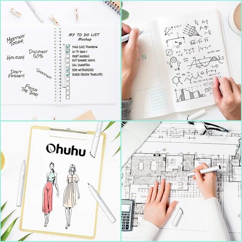 أقلام رسم سائلة من Ohuhu: 9 أحجام من أقلام Fineliner السائلة، أقلام صغيرة بالحبر الأسود، أحجام متنوعة، كتابة سلسة لرسم يوميات فناني الرسوم المتحركة المبتدئين - كوهالا in Kuwait