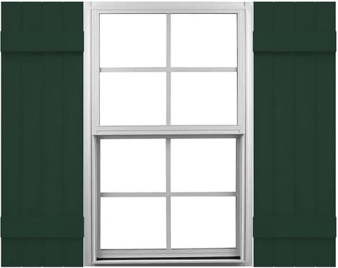 Mid America J41473002 Custom Four Joined (3, Board-n-Batten Shutter (Per Pair), 14"W x 73"H, Black in Kuwait
