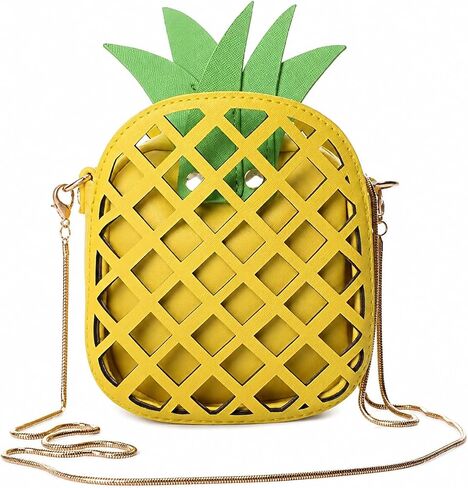 QZUnique Food Shape Cross Body Bag PU Cartoon Purse Ice Cream Sholuder Bag Handbag with Removable Chain in Kuwait