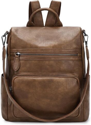 RAVUO Backpack Purse for Women, PU Leather Anti Theft Backpack Designer Convertible Shoulder Bag Three Ways to Carry in Kuwait