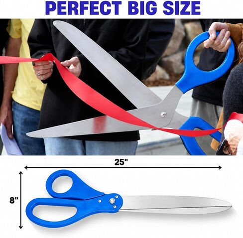 25" Blue Grand Opening Scissors – Blue Giant Scissors for Ribbon Cutting Ceremony Heavy Duty Scissors Giants Ribbon Cutting Scissors for Special Events Inaugurations and Ceremonies in Kuwait