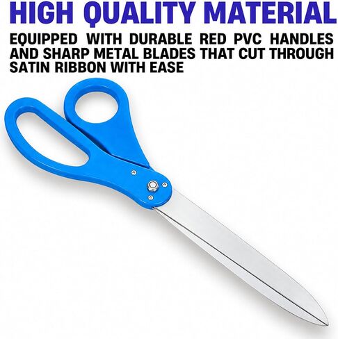25" Blue Grand Opening Scissors – Blue Giant Scissors for Ribbon Cutting Ceremony Heavy Duty Scissors Giants Ribbon Cutting Scissors for Special Events Inaugurations and Ceremonies in Kuwait