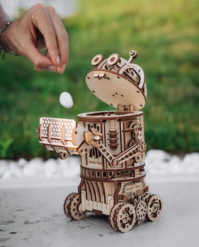 Wood Trick Electric Space Junk Robot Mechanical 3D Wooden Puzzles for Adults and Kids to Build - Motion Sensor - 10x7 in - Model Kits for Adults - DIY Wooden Models for Adults to Build in Kuwait