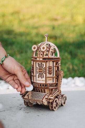 Wood Trick Electric Space Junk Robot Mechanical 3D Wooden Puzzles for Adults and Kids to Build - Motion Sensor - 10x7 in - Model Kits for Adults - DIY Wooden Models for Adults to Build in Kuwait