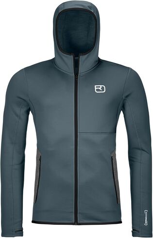 سترة Ortovox الرجالية من الصوف بغطاء للرأس I Merino Fleece، سترة معزولة لجولات التزلج، وFreeride ورياضات الريف in Kuwait